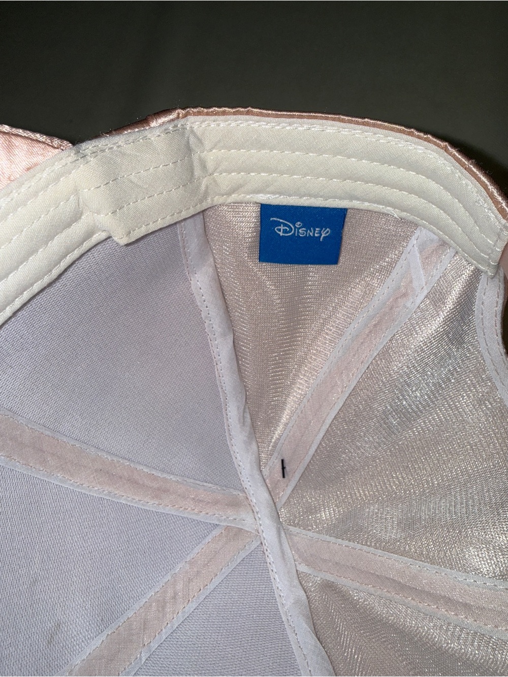 Disney Satin Rose Gold Minnie Ear Baseball Cap - Picture 5 of 7